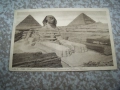 Стара пощенска картичка на Сфинкса и Пирамидите от 1928г., снимка 1
