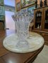 Красива антикварна френска кристална ваза със столче