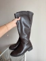 Кафяви кожени ботуши 37 н, снимка 3