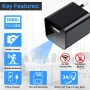 IFITech IFIADPTCAM шпионска камера в адаптер за зареждане – 1080P HD USB зарядно, без WiFi, 2025г..., снимка 2