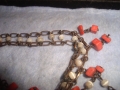 СТАРИ ЕТНОГРАФСКИ БРОНЗОВИ ОГЪРЛИЦА с ОБЕЦИ с МЪНИСТА КОТЕШКО ОКО и ЧЕРВЕН КОРАЛ РЪЧНА РАБОТА 26227, снимка 17
