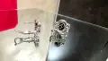 Van Cleef & Arpels VCA Silver Veined Black Onyx Vintage Alhambra Clips Дамски Обеци, снимка 6