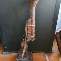 Стар дървен сувенир - свещник, снимка 1 - Други ценни предмети - 34739503