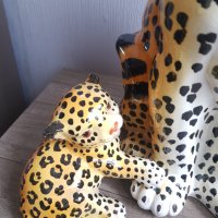 Красив голям порцеланов леопард с малкото си, снимка 5 - Антикварни и старинни предмети - 35927040