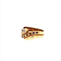 Златен дамски пръстен 3,5гр. размер:55 14кр. проба:585 модел:18413-5, снимка 2 - Пръстени - 41919148