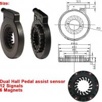 сензор за подпомагане на педала за електрически велосипед PAS КТ12L кабел 50см, снимка 3 - Аксесоари за велосипеди - 39811970