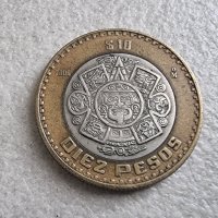 Монети. Мексико. 0.10 , 0.50 , 1, 2, 5 , 10 мексиканско песо., снимка 3 - Нумизматика и бонистика - 41625022