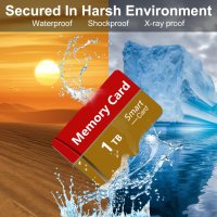 HOQOFSE Micro SD 1TB Водоустойчива карта памет за съхранение на данни, снимка 2 - Чанти, стативи, аксесоари - 44202961