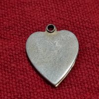 Vintage сребърно сърце, талисман висулка , снимка 5 - Колиета, медальони, синджири - 42145836