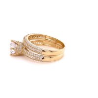 Златен дамски пръстен 4,76гр. размер:55 14кр. проба:585 модел:21850-1, снимка 3 - Пръстени - 44198547