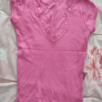 Розова блузка, снимка 1 - Туники - 34849618