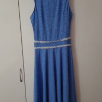 Наситено синя рокля la tenera grazia, снимка 1 - Рокли - 41417137