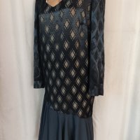 XXL Черна ,дълга официална рокля за едра дама , снимка 4 - Рокли - 40892873