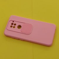 калъф за Xiaomi Redmi Note 9 силиконов подплатен защита на камерата розов, снимка 1 - Калъфи, кейсове - 41061981