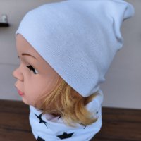 Комплект шапка и шал, снимка 7 - Бебешки шапки - 42361903