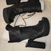 Дамски боти от естествена кожа Bianki с отворена пета и пръсти цена 89 лв. номер 37, снимка 10 - Дамски обувки на ток - 44222960