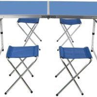 Сгъваем комплект маса и столове за къмпинг , Алуминиева конструкция , снимка 3 - Къмпинг мебели - 41116713