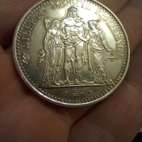 10 франка 1968 Франция UNC сребро, снимка 2 - Нумизматика и бонистика - 44758491