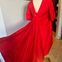 Червена ефектна рокля р-р Л , снимка 3 - Рокли - 41328486