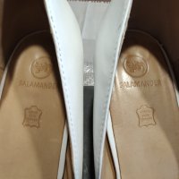 Дамски бели кожени обувки Salamander, размер UK 5,5, снимка 3 - Дамски обувки на ток - 42625744