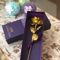 Златна роза 24к в кутия, снимка 6 - Подаръци за жени - 34984844