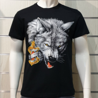 Нова мъжка тениска с дигитален печат HARLEY DAVIDSON -Вълк (Wolf), снимка 5 - Тениски - 36178161