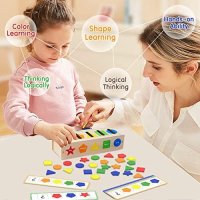Нова Образователна Дървена цветна играчка Монтесори/Деца, снимка 3 - Образователни игри - 41478239