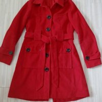 Червено кашмирено палто-С размер, снимка 1 - Палта, манта - 42589263