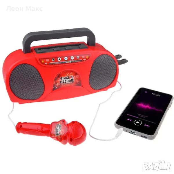 Детски касетофон с микрофон за караоке, снимка 1