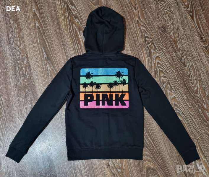 Черен суичър с блестящо лого Victoria's Secret-PINK-120лв., снимка 1