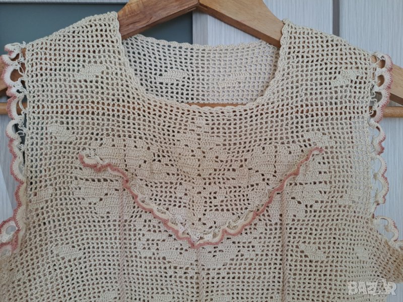 Дамска ръчно плетена блуза без ръкав уникат, снимка 1