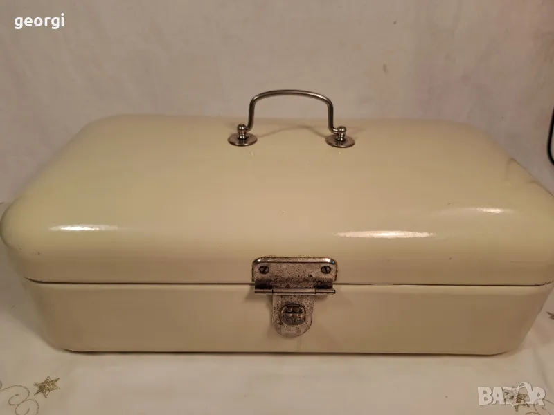 ретро метална емайлирана кутия за хляб   24/3, снимка 1