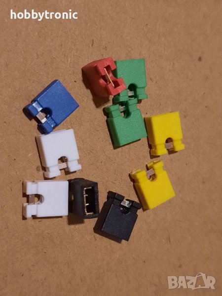 Джъмпер 2.54мм 10бр различни цветове, jumper 2.54mm, снимка 1