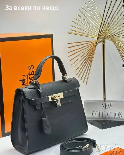 Дамска черна чанта Hermes, снимка 1