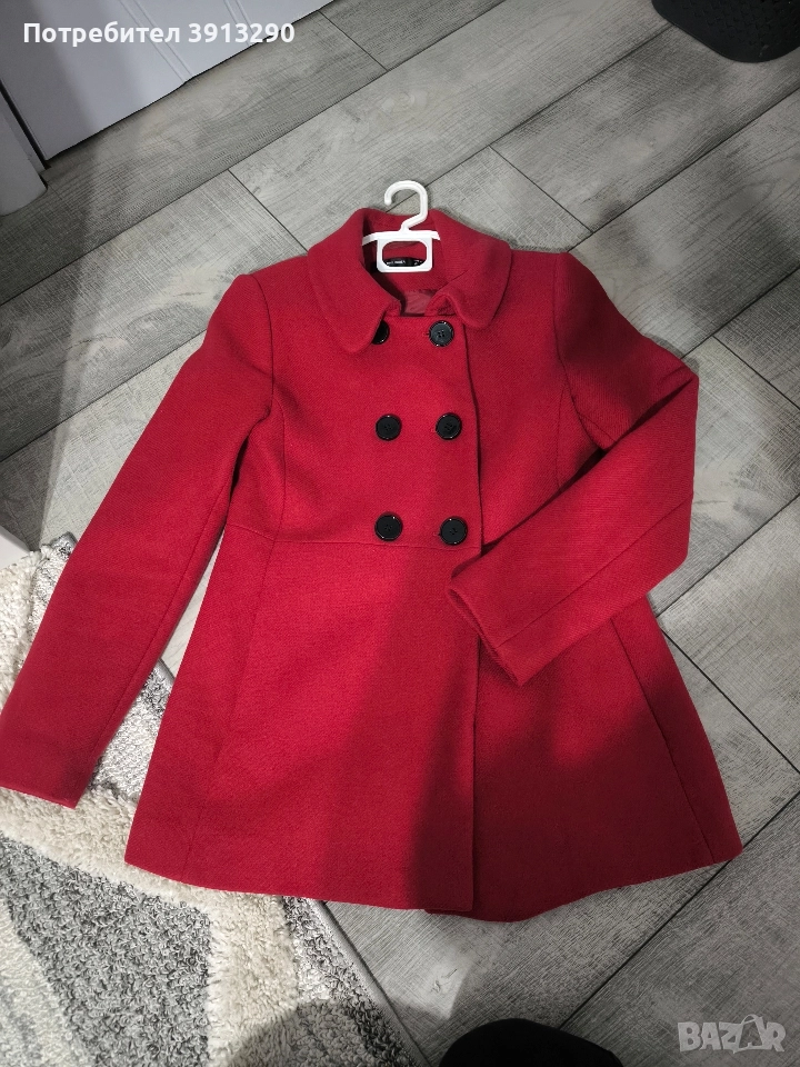 дамско палто в червено с-м, снимка 1
