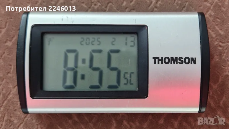 Малък настолен часовник с аларма Thomson, снимка 1