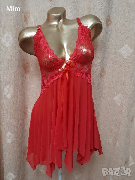 М Ефирна къса  червена нощница , снимка 1