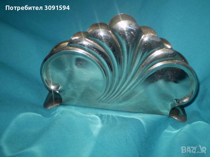 Ретро Салфетник Бял метал , снимка 1