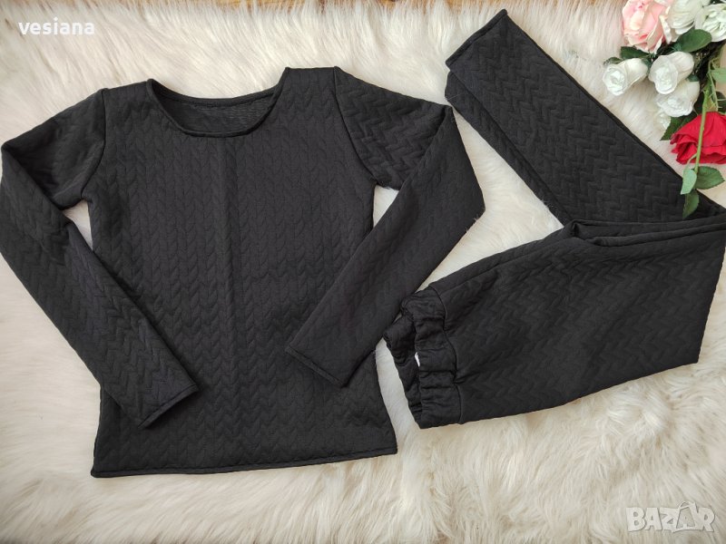 Бордо или черно- комплект клин и блузка , снимка 1