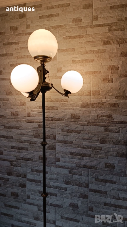 Стара месингова лампа - лампион - немски - Антика, снимка 1