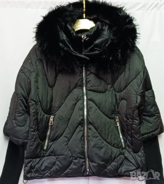 Луксозно дамско яке ЧЕРНО S-L размер., снимка 1