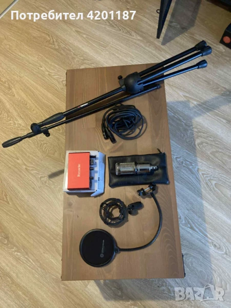 Audio-Technica AT2020 кондензаторен микрофон & Focusrite Scarlett Solo 3rd Gen, снимка 1