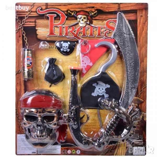 Пиратски комплект - 9 части , Костюм на пират, снимка 1