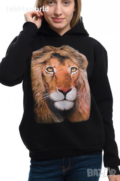 Нов дамски суичър с трансферен печат Лъв, животни, снимка 1