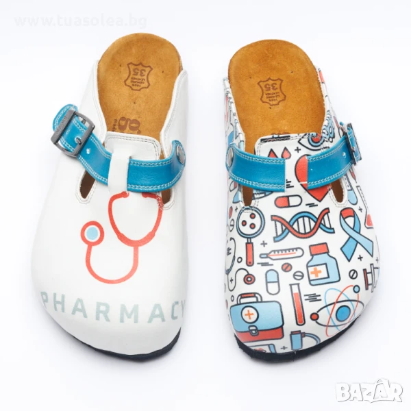 🥁 Намаление - Ортопедични чехли със стелка от естествен велур | Марка Tuasolea, снимка 1