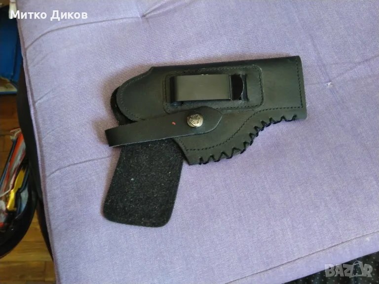 Кобур марков на Юсеп естествена кожа отличен 2 броя малък и голям, снимка 1