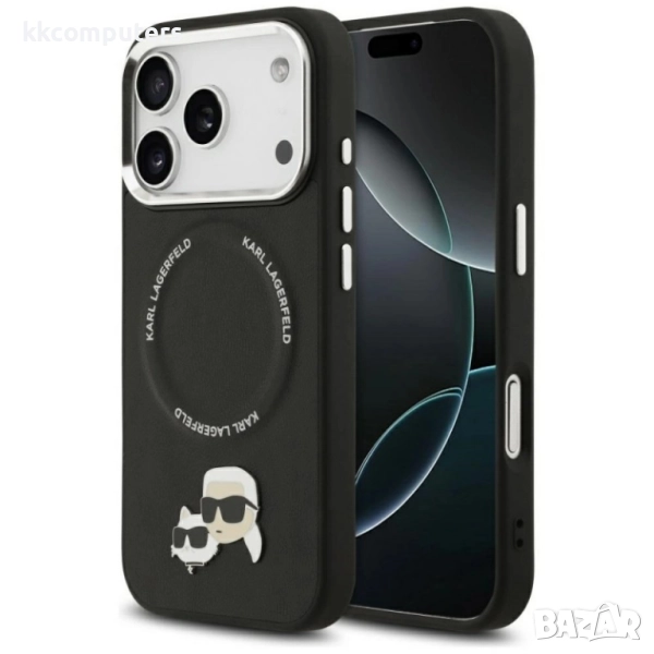 Оригинален кейс Karl Lagerfeld Karl and Choupette Pins MagSafe и Протектор За iPhone 17 Pro Max (6.9, снимка 1