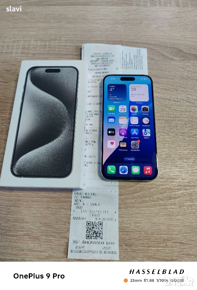 iPhone 15 Pro 128GB батерия 88%, снимка 1