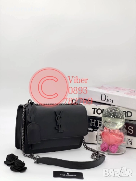 Черна луксозна чанта YSL/SG130x, снимка 1