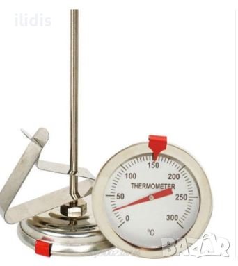 Термометър 30 или 15 см за фурна до 300 градуса  за  грил, фритюрник, камина, месо и  груги, снимка 1